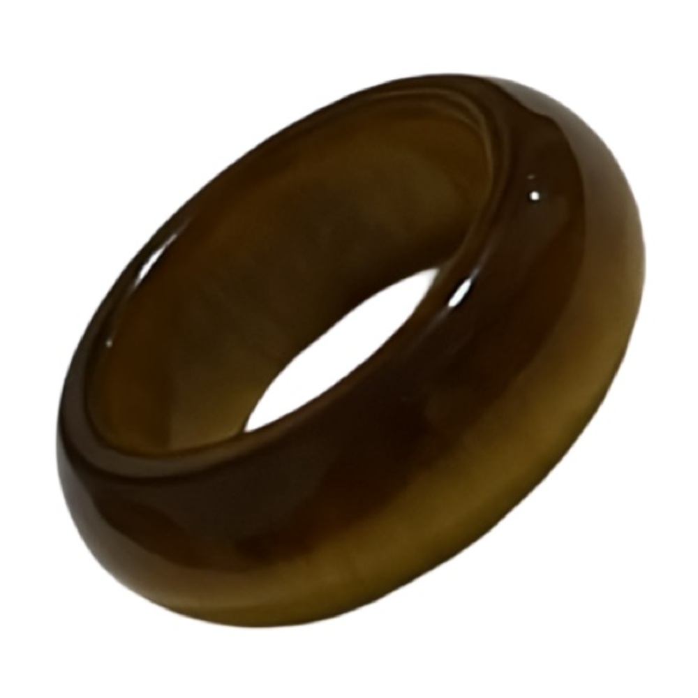 Classic Brown Resin Dome Ring - Women Jewelry